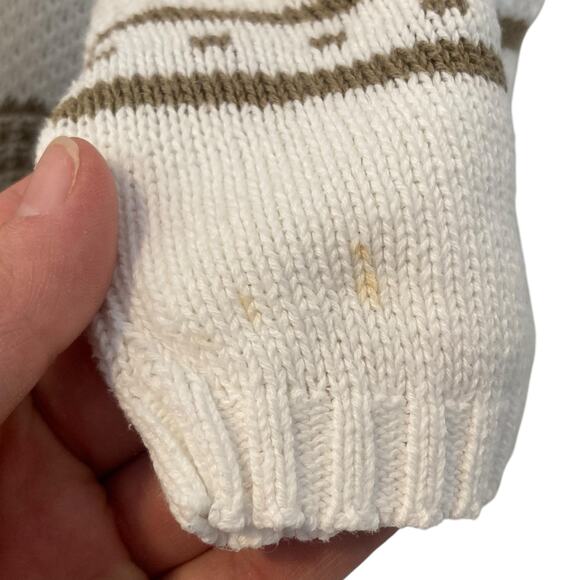 Vintage 80s Carriage Court Classic White Green Grecian Cotton Knit Top Sz Medium - Picture 8 of 16